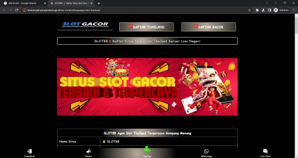 contoh halaman website yang terinjeksi gacor